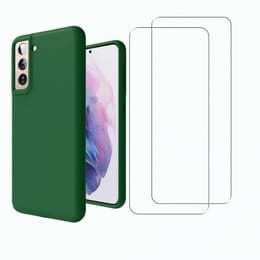 Hülle Galaxy S21 5G und 2 schutzfolien - TPU - Grün