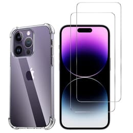 Hülle iPhone 15 Pro Max und 2 schutzfolien - TPU - Transparent