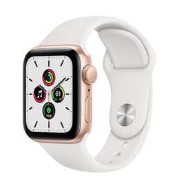 Apple Watch Series SE 1 (2022) GPS + Cellular 40 mm - Aluminium Gold - Sportarmband Weiß