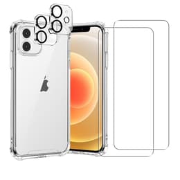 Hülle iPhone 12 und 2 schutzfolien - TPU - Transparent