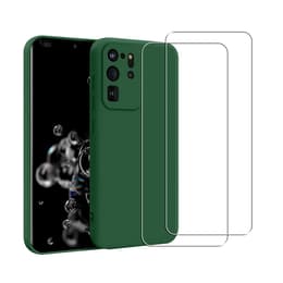 Hülle Galaxy S20 Ultra 5G und 2 schutzfolien - TPU - Grün