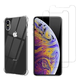 Hülle iPhone XS MAX und 2 schutzfolien - TPU - Transparent