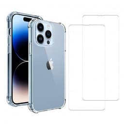 Hülle iPhone 14 Pro Max und 2 schutzfolien - TPU - Transparent